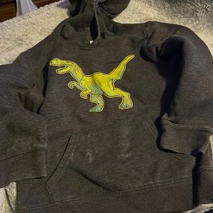 Jumping beans size 5-6 hoodie has dinosaurs on front